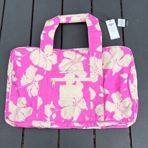 ALOHA Collection Pink Flower Duffle Bag